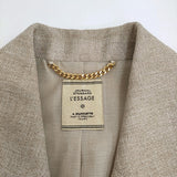 JOURNAL STANDARD L'essage リネンライクオックスベスト 定価29700円 24SS ベージュ ジャーナルスタンダードレサージュ【中古】5-0429M♪