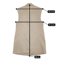 JOURNAL STANDARD L'essage リネンライクオックスベスト 定価29700円 24SS ベージュ ジャーナルスタンダードレサージュ【中古】5-0429M♪