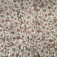FRAMeWORK 10040220440140 リバティ 総柄 花柄 コットン フロントタック ワンピース ベージュ ブラウン レディース フレームワーク【中古】5-0715M△