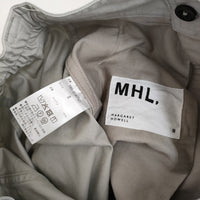 MHL. 595-5143501 WASHED COMPACT COTTON 定価30910円 サイズ2 パンツ 25SS ライトグレー レディース エムエイチエル【中古】5-0429M♪