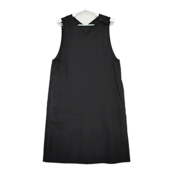 MHL. 595-4256501 LIGHT COTTON WOOL DRILL 2 定価38500円 ノースリーブワンピース 24AW ブラック レディース エムエイチエル【中古】5-0429T♪