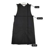 MHL. 595-4256501 LIGHT COTTON WOOL DRILL 2 定価38500円 ノースリーブワンピース 24AW ブラック レディース エムエイチエル【中古】5-0429T♪