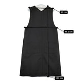 MHL. 595-4256501 LIGHT COTTON WOOL DRILL 2 定価38500円 ノースリーブワンピース 24AW ブラック レディース エムエイチエル【中古】5-0429T♪