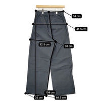 MHL. 595-4140504 VINTAGE COTTON PLAINWEAVE コットン イージー パンツ 24SS チャコールグレー レディース エムエイチエル【中古】5-0730G∞