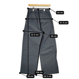 MHL. 595-4140504 VINTAGE COTTON PLAINWEAVE コットン イージー パンツ 24SS チャコールグレー レディース エムエイチエル【中古】5-0730G∞