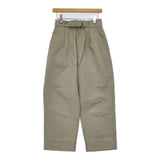 MHL. 595-3240504 COTTON WOOL DRILL トラウザーズ パンツ 23AW ベージュ レディース エムエイチエル【中古】5-0823T∞