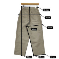 MHL. 595-3240504 COTTON WOOL DRILL トラウザーズ パンツ 23AW ベージュ レディース エムエイチエル【中古】5-0823T∞