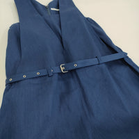 TENNE HANDCRAFTED MODERN V NECK ALL IN ONE ノースリーブオールインワン ブルー レディース テンハンドクラフテッドモダン【中古】5-0429S♪