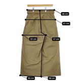 MHL. 595-4143505 CRISP COTTON PLAINWEAVE ベルト付き コットン パンツ 24SS カーキ レディース エムエイチエル【中古】5-0730G∞