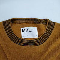 MHL. 595-4263550 WASHABLE DRY WOOL ウール セーター ニット 24AW ブラウン レディース エムエイチエル【中古】5-0906T∞
