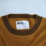 MHL. 595-4263550 WASHABLE DRY WOOL ウール セーター ニット 24AW ブラウン レディース エムエイチエル【中古】5-0906T∞