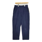 MHL. 595-2143506 WORN LINEN COTTON DRILL デニムパンツ ネイビー レディース エムエイチエル【中古】5-0730G∞