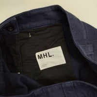 MHL. 595-2143506 WORN LINEN COTTON DRILL デニムパンツ ネイビー レディース エムエイチエル【中古】5-0730G∞