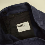 MHL. 595-2143506 WORN LINEN COTTON DRILL デニムパンツ ネイビー レディース エムエイチエル【中古】5-0730G∞