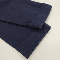 MHL. 595-2143506 WORN LINEN COTTON DRILL デニムパンツ ネイビー レディース エムエイチエル【中古】5-0730G∞