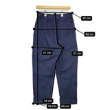 MHL. 595-2143506 WORN LINEN COTTON DRILL デニムパンツ ネイビー レディース エムエイチエル【中古】5-0730G∞