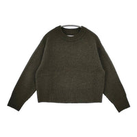 MHL. 595-2263505 FINE SHETLAND ウール セーター ニット 22AW カーキ レディース エムエイチエル【中古】5-0818T∞