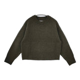 MHL. 595-2263505 FINE SHETLAND ウール セーター ニット 22AW カーキ レディース エムエイチエル【中古】5-0818T∞