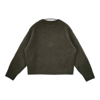 MHL. 595-2263505 FINE SHETLAND ウール セーター ニット 22AW カーキ レディース エムエイチエル【中古】5-0818T∞