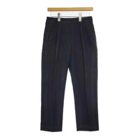 MARGARET HOWELL 578-7142013 COTTON LINEN OXFORD TROUSERS コットンリネン パンツ ネイビー レディース マーガレットハウエル【中古】5-0730M∞