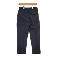 MARGARET HOWELL 578-7142013 COTTON LINEN OXFORD TROUSERS コットンリネン パンツ ネイビー レディース マーガレットハウエル【中古】5-0730M∞