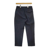 MARGARET HOWELL 578-7142013 COTTON LINEN OXFORD TROUSERS コットンリネン パンツ ネイビー レディース マーガレットハウエル【中古】5-0730M∞