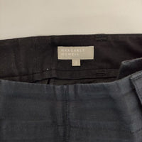 MARGARET HOWELL 578-7142013 COTTON LINEN OXFORD TROUSERS コットンリネン パンツ ネイビー レディース マーガレットハウエル【中古】5-0730M∞