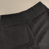 MARGARET HOWELL 578-7142013 COTTON LINEN OXFORD TROUSERS コットンリネン パンツ ネイビー レディース マーガレットハウエル【中古】5-0730M∞