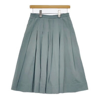 MARGARET HOWELL 578-1132005 SOFT GABARDINE 定価45000円 コットン スカート ブルーグリーン レディース マーガレットハウエル【中古】5-0730M∞
