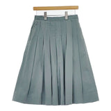 MARGARET HOWELL 578-1132005 SOFT GABARDINE 定価45000円 コットン スカート ブルーグリーン レディース マーガレットハウエル【中古】5-0730M∞