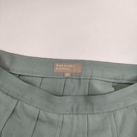 MARGARET HOWELL 578-1132005 SOFT GABARDINE 定価45000円 コットン スカート ブルーグリーン レディース マーガレットハウエル【中古】5-0730M∞
