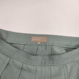 MARGARET HOWELL 578-1132005 SOFT GABARDINE 定価45000円 コットン スカート ブルーグリーン レディース マーガレットハウエル【中古】5-0730M∞