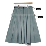 MARGARET HOWELL 578-1132005 SOFT GABARDINE 定価45000円 コットン スカート ブルーグリーン レディース マーガレットハウエル【中古】5-0730M∞