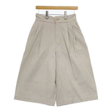 MARGARET HOWELL 578-9144002 YARN DYE HEAVY COTTON TWILL ワイド ガウチョ パンツ ベージュ レディース マーガレットハウエル【中古】5-0803M∞