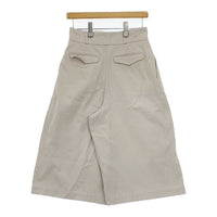 MARGARET HOWELL 578-9144002 YARN DYE HEAVY COTTON TWILL ワイド ガウチョ パンツ ベージュ レディース マーガレットハウエル【中古】5-0803M∞
