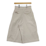 MARGARET HOWELL 578-9144002 YARN DYE HEAVY COTTON TWILL ワイド ガウチョ パンツ ベージュ レディース マーガレットハウエル【中古】5-0803M∞