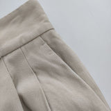 MARGARET HOWELL 578-9144002 YARN DYE HEAVY COTTON TWILL ワイド ガウチョ パンツ ベージュ レディース マーガレットハウエル【中古】5-0803M∞