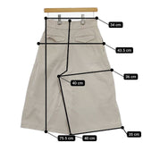 MARGARET HOWELL 578-9144002 YARN DYE HEAVY COTTON TWILL ワイド ガウチョ パンツ ベージュ レディース マーガレットハウエル【中古】5-0803M∞