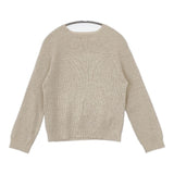 MARGARET HOWELL 578-9163007 WOOL COTTON JUMPER KNIT セーター ニット ベージュ レディース マーガレットハウエル【中古】5-0818T∞