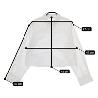 SLOBE IENA クロップドレギュラーシャツ 定価9350円 長袖 コットン ブラウス シャツ 23AW ホワイト レディース スローブイエナ【中古】5-0730M∞
