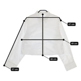 SLOBE IENA クロップドレギュラーシャツ 定価9350円 長袖 コットン ブラウス シャツ 23AW ホワイト レディース スローブイエナ【中古】5-0730M∞