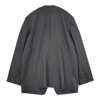 Spick and Span ウールライクノーカラールーズジャケット 定価24200円 ノーカラージャケット 23aw チャコールグレー レディース スピックアンドスパン【中古】5-0921T∞