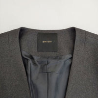 Spick and Span ウールライクノーカラールーズジャケット 定価24200円 ノーカラージャケット 23aw チャコールグレー レディース スピックアンドスパン【中古】5-0921T∞