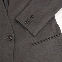 Spick and Span ウールライクノーカラールーズジャケット 定価24200円 ノーカラージャケット 23aw チャコールグレー レディース スピックアンドスパン【中古】5-0921T∞