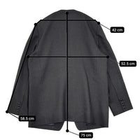 Spick and Span ウールライクノーカラールーズジャケット 定価24200円 ノーカラージャケット 23aw チャコールグレー レディース スピックアンドスパン【中古】5-0921T∞
