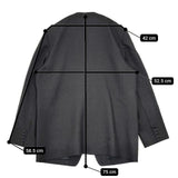 Spick and Span ウールライクノーカラールーズジャケット 定価24200円 ノーカラージャケット 23aw チャコールグレー レディース スピックアンドスパン【中古】5-0921T∞