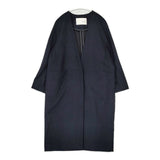 qualite ノーカラールーズコート 定価39600円 32334000000 コート ネイビー レディース カリテ【中古】5-0921T∞