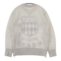 Sacai エンブレムロゴ サイドジップ 18-04187 トレーナー 刺繍 スウェット グレー レディース サカイ【中古】5-0906M∞