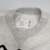 Sacai エンブレムロゴ サイドジップ 18-04187 トレーナー 刺繍 スウェット グレー レディース サカイ【中古】5-0906M∞