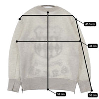 Sacai エンブレムロゴ サイドジップ 18-04187 トレーナー 刺繍 スウェット グレー レディース サカイ【中古】5-0906M∞